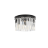 Elegant Lighting Sydney 3 Light 16" Wide Flush Mount Drum Ceiling Fixture with Clear Royal Cut Crystals Matte Black