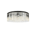 Elegant Lighting Sydney 10 Light 44" Wide Flush Mount Drum Ceiling Fixture with Clear Royal Cut Crystals Matte Black
