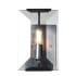 Elegant Lighting Monaco 1 Light 10" Tall Ambient Wall Sconce with Emerald Cut Glass Panel from the Urban Classic Collection Flat Black (Matte)
