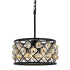 Elegant Lighting Madison 4 Light 16" Wide Crystal Pendant with Golden Teak Royal Cut Crystals Matte Black