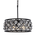Elegant Lighting Madison 5 Light 20" Wide Crystal Drum Chandelier with Silver Shade Royal Cut Crystals Matte Black