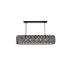 Elegant Lighting Madison 7 Light 50" Wide Crystal Linear Chandelier with Silver Shade Royal Cut Crystals Matte Black
