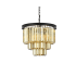 Elegant Lighting Sydney 9 Light 20" Wide Crystal Mini Chandelier with Golden Teak Royal Cut Crystals Matte Black
