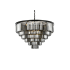 Elegant Lighting Sydney 33 Light 44" Wide Crystal Chandelier with Silver Shade Royal Cut Crystals Matte Black
