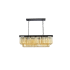 Elegant Lighting Sydney 12 Light 40" Wide Crystal Linear Chandelier with Golden Teak Royal Cut Crystals Matte Black