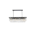Elegant Lighting Sydney 12 Light 50" Wide Crystal Linear Chandelier with Clear Royal Cut Crystals Matte Black