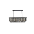 Elegant Lighting Sydney 12 Light 50" Wide Crystal Linear Chandelier with Silver Shade Royal Cut Crystals Matte Black