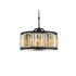 Elegant Lighting Chelsea 8 Light 28" Wide Crystal Drum Chandelier with Golden Teak Royal Cut Crystals Matte Black