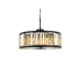 Elegant Lighting Chelsea 10 Light 36" Wide Crystal Drum Chandelier with Golden Teak Royal Cut Crystals Matte Black