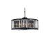Elegant Lighting Chelsea 10 Light 36" Wide Crystal Drum Chandelier with Silver Shade Royal Cut Crystals Matte Black