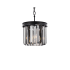 Elegant Lighting Sydney 3 Light 12" Wide Crystal Pendant with Silver Shade Royal Cut Crystals Matte Black