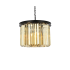 Elegant Lighting Sydney 6 Light 20" Wide Crystal Pendant with Golden Teak Royal Cut Crystals Matte Black