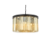 Elegant Lighting Sydney 8 Light 26" Wide Crystal Drum Chandelier with Golden Teak Royal Cut Crystals Matte Black
