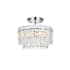 Elegant Lighting Emilia 3 Light 12" Wide Semi-flush Ceiling Fixture Chrome