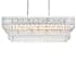 Elegant Lighting Emilia 6 Light 37" Wide Crystal Linear Chandelier Chrome