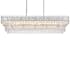 Elegant Lighting Emilia 8 Light 50" Wide Crystal Linear Chandelier Chrome