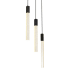 Elegant Lighting Weston 3 Light 16" Wide LED Crystal Multi Light Pendant with Clear Crystal Accents Black