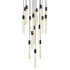 Elegant Lighting Weston 16 Light 36" Wide LED Crystal Multi Light Pendant with Clear Crystal Accents Black