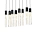 Elegant Lighting Aurora 36" Wide Crystal Linear Pendant Black