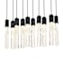 Elegant Lighting Aurora 42" Wide Crystal Linear Pendant Black