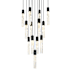 Elegant Lighting Aurora 26" Wide Crystal Multi Light Pendant Black