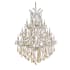 Elegant Lighting Maria Theresa 28 Light 38" Wide Crystal Chandelier with Golden Teak Royal Cut Crystals Chrome