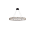 Elegant Lighting Monroe 36" Wide LED Crystal Linear Chandelier with Clear Crystal Accents Black