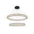 Elegant Lighting Monroe 2 Light 42" Wide LED Crystal Ring Chandelier with Clear Royal Cut Crystals Black