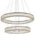Elegant Lighting Monroe 2 Light 32" Wide LED Crystal Ring Chandelier with Clear Royal Cut Crystals Black