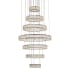 Elegant Lighting Monroe 7 Light 34" Wide LED Crystal Ring Chandelier with Clear Royal Cut Crystals Black