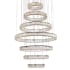 Elegant Lighting Monroe 40" Wide LED Crystal Ring Chandelier with Clear Crystal Accents Black
