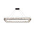 Elegant Lighting Monroe 50" Wide LED Crystal Linear Chandelier with Clear Crystal Accents Black