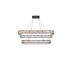 Elegant Lighting Monroe 42" Wide LED Crystal Linear Chandelier with Clear Crystal Accents Black