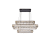 Elegant Lighting Monroe 42" Wide LED Crystal Linear Chandelier with Clear Crystal Accents Black