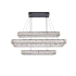Elegant Lighting Monroe 50" Wide LED Crystal Linear Chandelier with Clear Crystal Accents Black