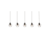 Elegant Lighting Eren 5 Light 32" Wide Crystal Linear Pendant Black