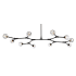 Elegant Lighting Zayne 10 Light 35" Wide Multi Light Pendant Black / Clear