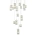 Elegant Lighting Aston 32" Wide Crystal Multi Light Pendant Chrome
