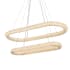 Elegant Lighting Bowen 42" Wide LED Crystal Ring Chandelier - 840 Lumens Chrome