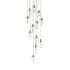 Elegant Lighting Hana 12 Light 22" Wide LED Crystal Multi Light Pendant Gold