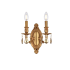 Elegant Lighting Rosalia 2 Light 11" Tall Wall Sconce with Golden Teak Royal Cut Crystals French Gold