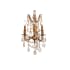 Elegant Lighting Rosalia 3 Light 13" Wide Crystal Chandelier with Golden Teak Royal Cut Crystals French Gold