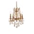 Elegant Lighting Rosalia 4 Light 17" Wide Crystal Chandelier with Golden Teak Royal Cut Crystals French Gold