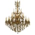 Elegant Lighting Rosalia 45 Light 54" Wide Crystal Chandelier with Golden Teak Royal Cut Crystals French Gold