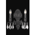Elegant Lighting Monarch 2 Light 12" Tall Wall Sconce with Clear Royal Cut Crystals Dark Bronze