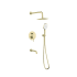 Elegant Lighting George Shower Only Trim Package with 2.3 GPM Multi Function Shower Head Brushed Gold