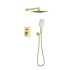Elegant Lighting Petar Shower Only Trim Package with 2.3 GPM Multi Function Shower Head Brushed Gold