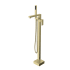 Elegant Lighting Henry Floor Mounted Clawfoot Tub Filler with Built-In Diverter - Includes Hand Shower Brushed Gold