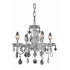 Elegant Lighting Calista 4 Light 17" Wide Taper Candle Chandelier Chrome