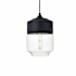 Elegant Lighting Ashwell 7" Wide Mini Pendant Black / Clear